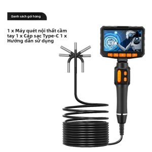 43 Inch 360 °   Camera Nội Soi Khớp Nối Hai Chiều 1080P HD Ống Kính 6 Mm Kiểm Tra Ô Tô Borescope Với Cáp Mềm Dài 1m