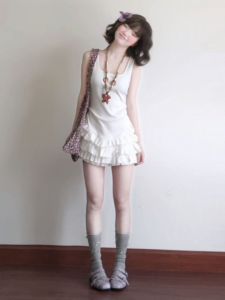 CHANGTONG | Short Petite Fitting White Dress Summer
