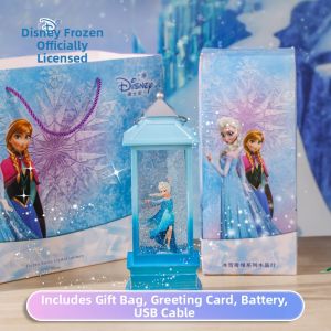 Disney | Elsa Princess Crystal Ball Music Box Birthday Gift for Girls Age 5 Disney Simulation Role-playing Toys Frozen Theme