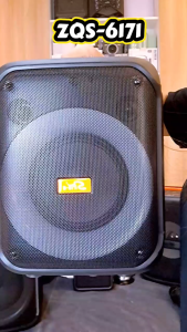 ZQS-6171 Portable Bluetooth Karaoke Speaker with Rechargeable Wireless Microphone 6.5" Driver & RGB Light