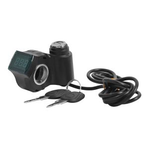 ล็อคจุดระเบิด 2 ปุ่มสําหรับ KUGOO M4 PRO ไฟฟ้าสกู๊ตเตอร์จอแสดงผลสวิทช์พร้อมกุญแจล็อค KICK Scooter เปลี่ยนชิ้นส่วน