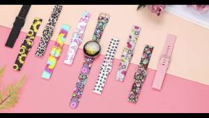 18mm 22mm 20mm Watch Strap for Samsung Galaxy Watch 7 6 5pro/4/Classic Silicone Printed Bracelet for Amazfit GTR-GTS 4-3-2e Band