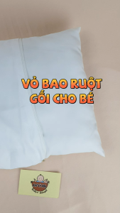 Vỏ bao ruột gối nằm áo lõi gối trắng có khóa kéo vải poly mềm-GBR Urombaby