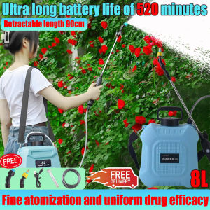 Semburan elektrik Ultra-long battery life of 520 minutes Electric Knapsack Sprayer Pump 5L/8L Battery Sprayer Pump Multi-Purpose Racun Spray Pam racun rumput bateri Pump racun rumput battery power Tong racun rumput Pum mesin semburan racun