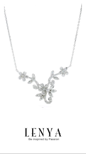 LENYA สร้อยคอ CZ DiamondLike สวยสง่า น่าหลงใหล ขนาด 1.50 มิล ตัวเรือนเงินแท้925 ชุบทองคำขาว