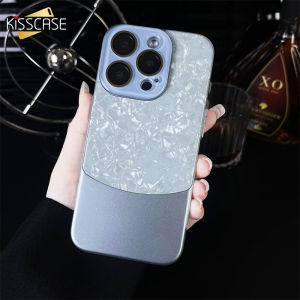 KISSCASE Luxury Shell Pattern Splicing Color Phone Case For iphone 15 14 13 12 Pro Max Plus With Lens Film Protection All-inclusive Hard PC Anti-fall Shockproof Back Cover For iphone 15 14 13 12