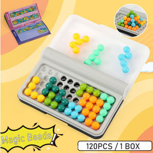 1 Box Intelligence Magic Beads Travel Game Puzzle for Kids and Adults a Cognitive Skill-Building Brain Game