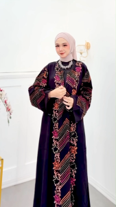 Gamis Batik Malaman Raras - Gamis Cap Jumbo Busui Friendly Rayon Tebal