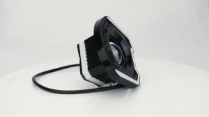 KEVANLY | 4 inch Motor LED Spotlight Full Color W-shaped Ring White Yellow Flash Hi/Low Beam Auxiliary Work Light For RV ATV SUV UTV 12V