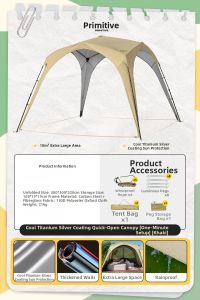 The Primitive | Quick Set-up UV Protection Tent Shelter