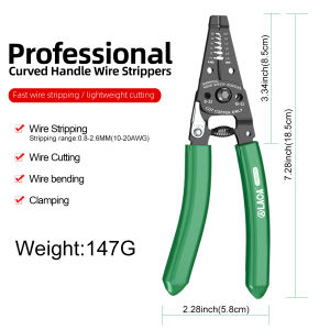 LAOA | LAOA Multifunctional Wire Stripper Pliers 4 in 1 Stripping Cutting Bending Clamping Tool AWG 10-20 0.8-2.6mm