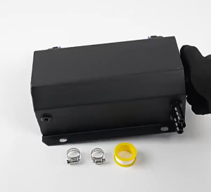 Sea504 Silver Universal 1L/2L Alloy Engine Oil Fuel Gas Catch Can Breather Tank Bottle Coolant Radiator Overflow Tank