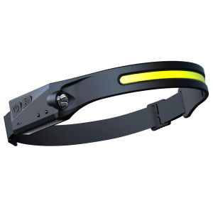 COB XPE Head Torch กันน้ำเหนี่ยวนำไฟหน้าเซ็นเซอร์ความปลอดภัยไฟหน้าไฟหน้าแบบชาร์จได้ 350Lm สำหรับการตั้งแคมป์กลางแจ้งสำหรับการขี่จักรยานปีนเขา
