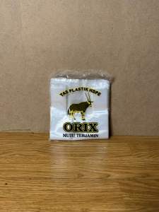 [ 5 PACK ] Kantong Plastik HD Bening/Kantong Kresek Bening /Plastik Bening Merk ORIX Uk 15 24