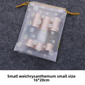 Little Daisy Frosted Drawstring Bag Ins Drawstring Bag Underwear Buggy Bag Small Items Dormitory Students Transparent Subpackaging Bags