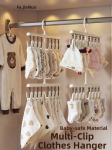 FAJIENUO | Baby Clothing Hanger with Multiple Clips