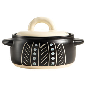 DROOLU | High-Temperature Resistant Gas & Electric Ceramic Stove Clay Pot for Cooking Soup Stewing Meat and Rice