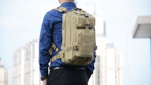 Beg Taktikal Lelaki Tentera Penyamaran Beg galas perjalanan luar kalis air (30L)   Camouflage Army Men Tactical Bags Waterproof outdoor travel backpack (30L)