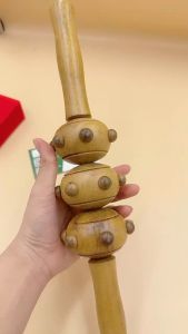 Cây Lăn Massage Toàn Thân 3 Bánh Bi Gai Bằng Gỗ Thơm Dụng Cụ Diện Chẩn