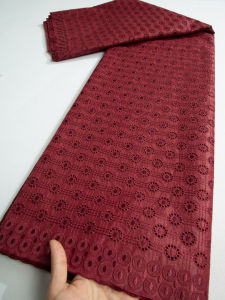 2024 High Quality African Cotton Lace Fabric Swiss Voile Lace Dubai Cotton Dry Lace For Men Cloths Women Wedding Dresses  TY3809