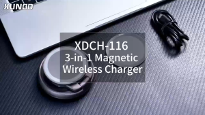 XUNDD XDCH-116 FOLDABLE AND ROTATABLE 3 in 1 magnetic wireless charger