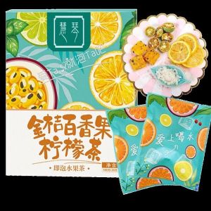 Trà Detox Cam Tắc Chanh Dây tặng ly thủy tinh