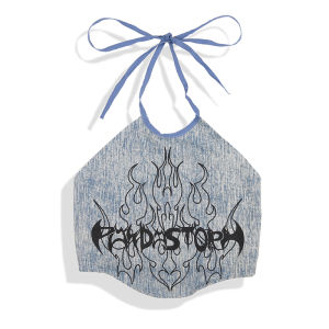 PANDA STORM | Dance Performance Versatile Tie-Dye Denim Girls Vest and Shorts Set