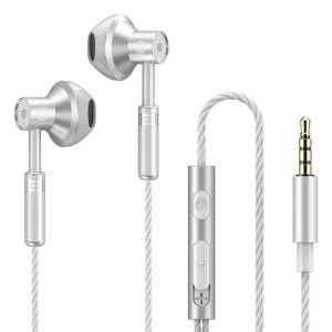 Metallic Wired Earbuds 3.5mm Type‑C Gaming Sports Headset with Built‑in Microphone Wired Earphones for Smartphones