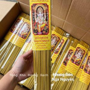 (Thùng 300 thẻ)Giá sỉ nhang cuốn tàn vàng Thái Lan tặng kèm nhang số thẻ 79 cây