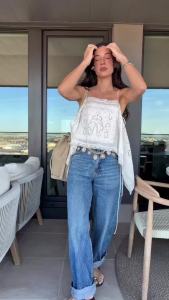 Guobioziy 2026 Womens Camisole Top Summer Boho Beach Vacation Hollow‑Out Lace Spaghetti Strap Casual Blouse