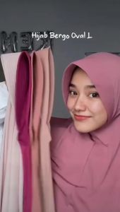 (ORI) KENZIA Jilbab Instan Oval Size L /Bergo Oval Jersey Premium