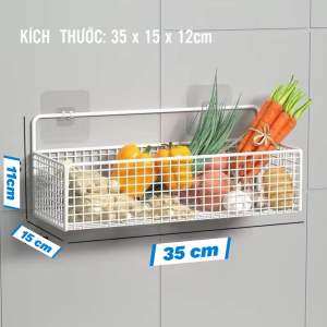 Kệ lưới Đựng Đồ Nhà Tắm Dán Tường Hình Chữ Nhật  Kệ Nhà Tắm Kệ Thép Sơn Tĩnh Điện Cao Cấp