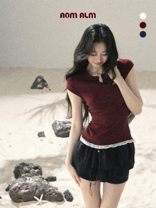 SHAOYEYAN | Lace Layered Summer Short T-Shirt Waist-accentuating