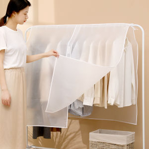 Clothes Dust Cover Transparent Hanging Floor Hanger Household Cover Clothes Dustproof Bag Three-Dimensional Wardrobe Dust Shading Cover Cloth