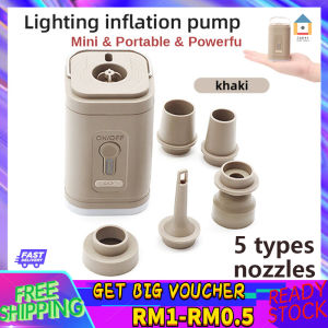 【Malaysia Spot Sale】Electric Air Pump Rechargeable Battery Mattress Portable Wireless Air Compressor Inflator/Deflator Pumps for Inflatable Cushions Air Beds Boat Swimming Ring