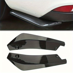 Car Rear Bumper Lip Diffuser Splitter Set Durable ABS Easy Installation with Screws Included Enhances Sporty Look Fits All Model