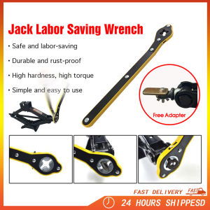 Car Scissor Jack Ratchet Wrench with Long Handle Car Repair Tool Easy to Use Jack Labor-Saving Ratchet Wrench