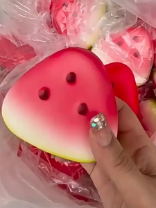 MUSASI Pinch Squeeze Design Squeeze Toy Release Emotion Funny Fruit Shape Watermelon Stress Reliever Anxiety Relief Toy Soft Durable Slow Rising Fidget Toy for Adults Kids