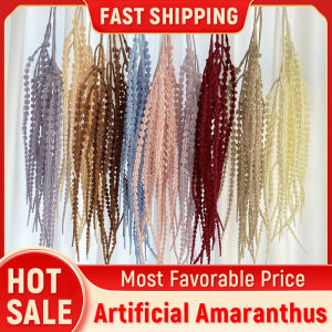 10Pcs Amaranthus Hanging Wedding Flowers 40" Green String of Pearls Plant for Wedding Arch Flowers Garlands Wisteria Flowers Arrangement Rustic Vase Decoration