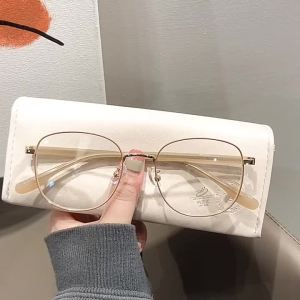 Transparent Oval-shaped Womens Myopia Glasses Frame
