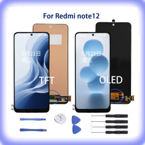 Super AMOLED Note12 Screen for Xiaomi Redmi Note 12 4G LCD 23021RAAEG 23021RAA2Y Display Touch Screen Digitizer Assembly