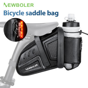 NEWBOLER Bicycle Saddle Bag Waterproof MTB Road Bike Bag Reflective Striped Bike Water Bottle Bag Bike Tool Bag Bike Accessories