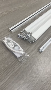 PVC Accordion Folding Door Partition for Kitchen Toilet and Living Room Retractable Louver Door for Stores Concealed Overhead Rail Sliding Door