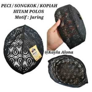 PECI / KOPYAH / SONGKOK JARING  warna HITAM