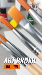 TRG Kuas Lukis Cat Air Minyak Akrilik Poster BR-101 - Watercolor Acrylic Paint Art Brush Set Isi 6 Buah TRG
