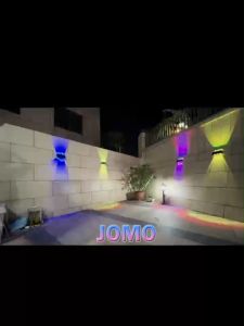 JOMO 2024 New  Solar Wall Light Outdoor Landscape Spotlights Super Bright Colorful Villa Decoration Lamp Waterproof Wall Washing Lights Christmas Light Wiring-Free Suitable for Holiday Decoration Garden Decoration