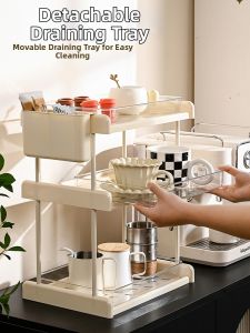 TAOXIAOHE | Double Layer Drinkware Storage Rack