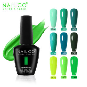 NAILCO Green Color Series 15ML Gel Nail Polish Nails Art Semi-permanent Hybrid UV Varnish Nail Supplies for Nail Polish Top coat