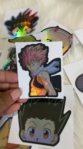 Stiker Hologram Natsu Dragneel Fairytail ukuran 7 cm