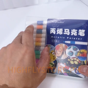 DIY Crafts Making Art Supplies 60PCS Colors Acrylic Paint Pens Markers Premium Acrylic Paint Pens for Wood Canvas Stone Rock Painting Glass Ceramic Surfaces